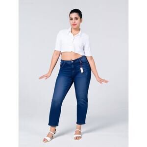 Laurie Felt Plus Size Jeans Sz. 28W Blue Skinny Leg Stretchy Medium Wash